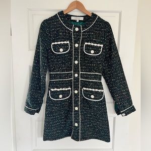 NWT Dream Sister Jane green tweed dress! Small